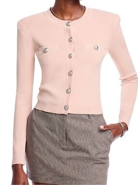 L'Agence Toulouse Pink Cardigan